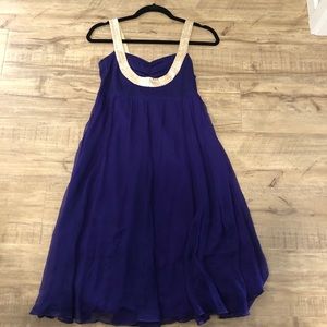Purple & Gold Silk Dress
